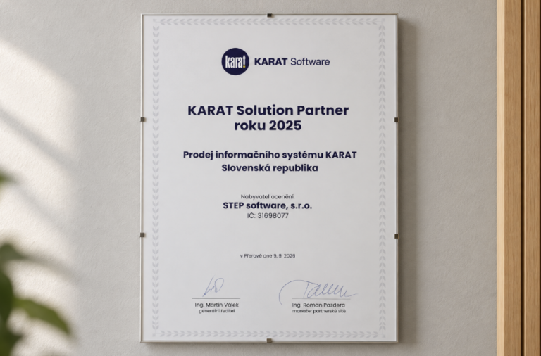 STEP software získal ocenenie za rozvoj predaja IS KARAT na Slovensku